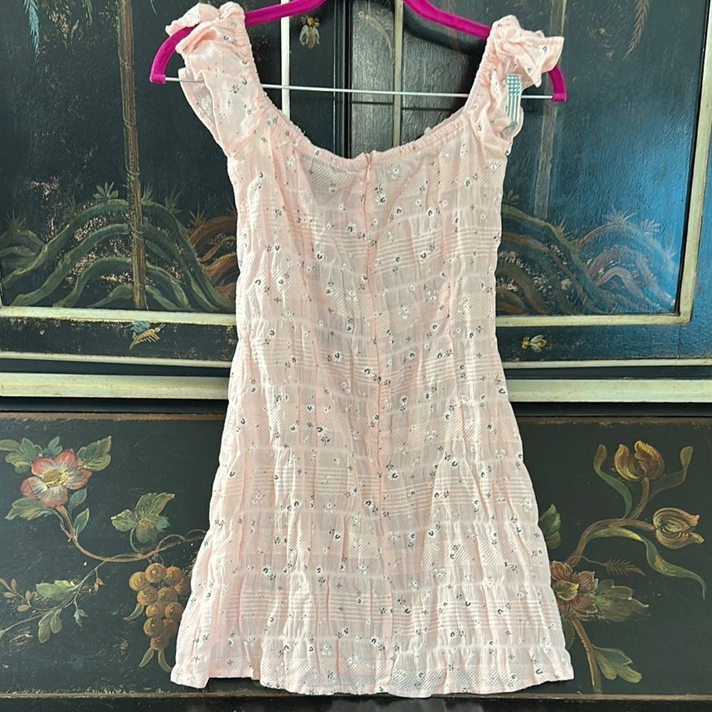 NWT PLT Pink Ruffled Mini Dress - Picture 5 of 8